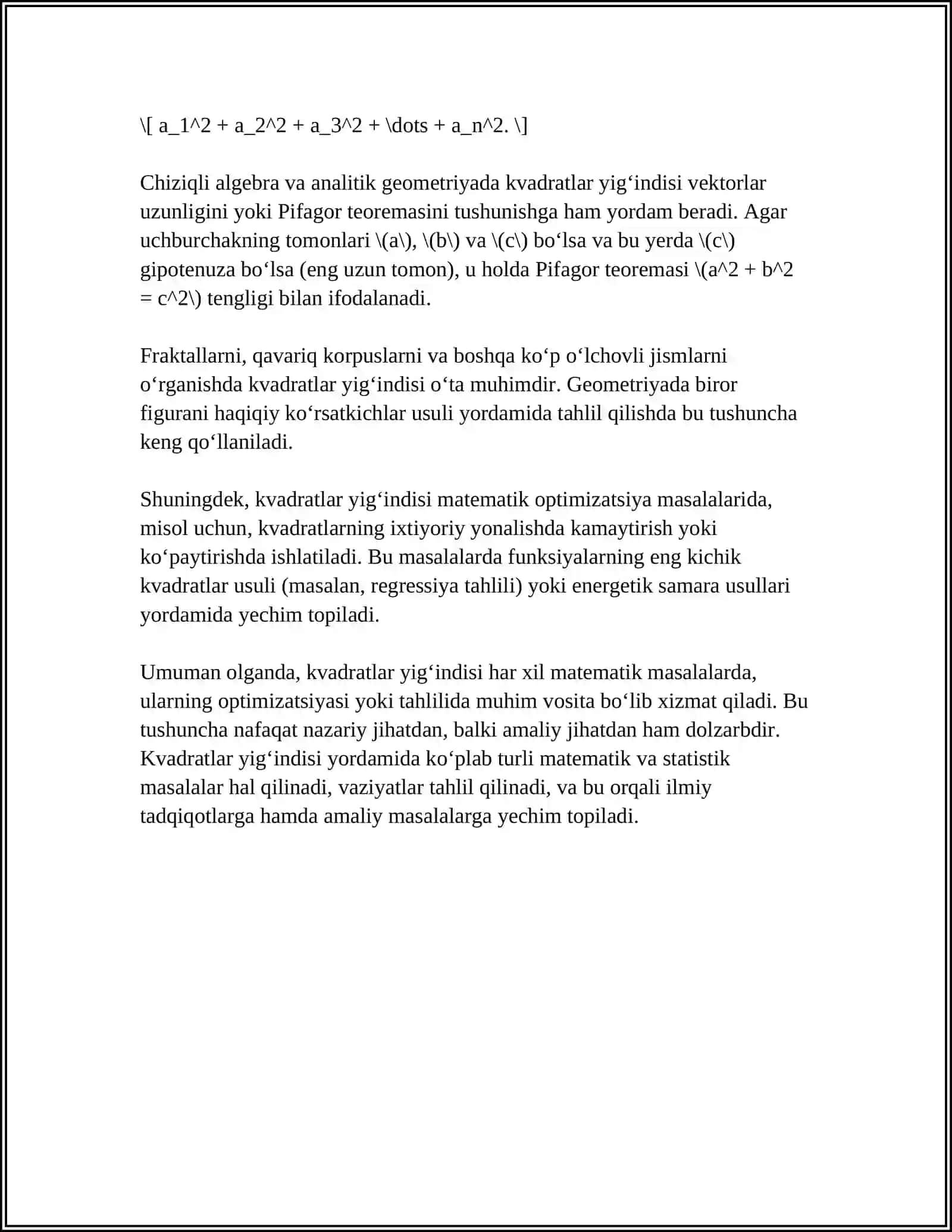 KVADRATLAR YIGʻINDISI VA AYIRMASI 4