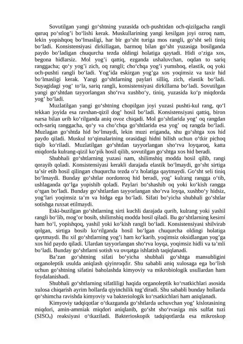 Go‘sht va go‘sht mahsulotlarining sifati ko‘rsatkichlari 4