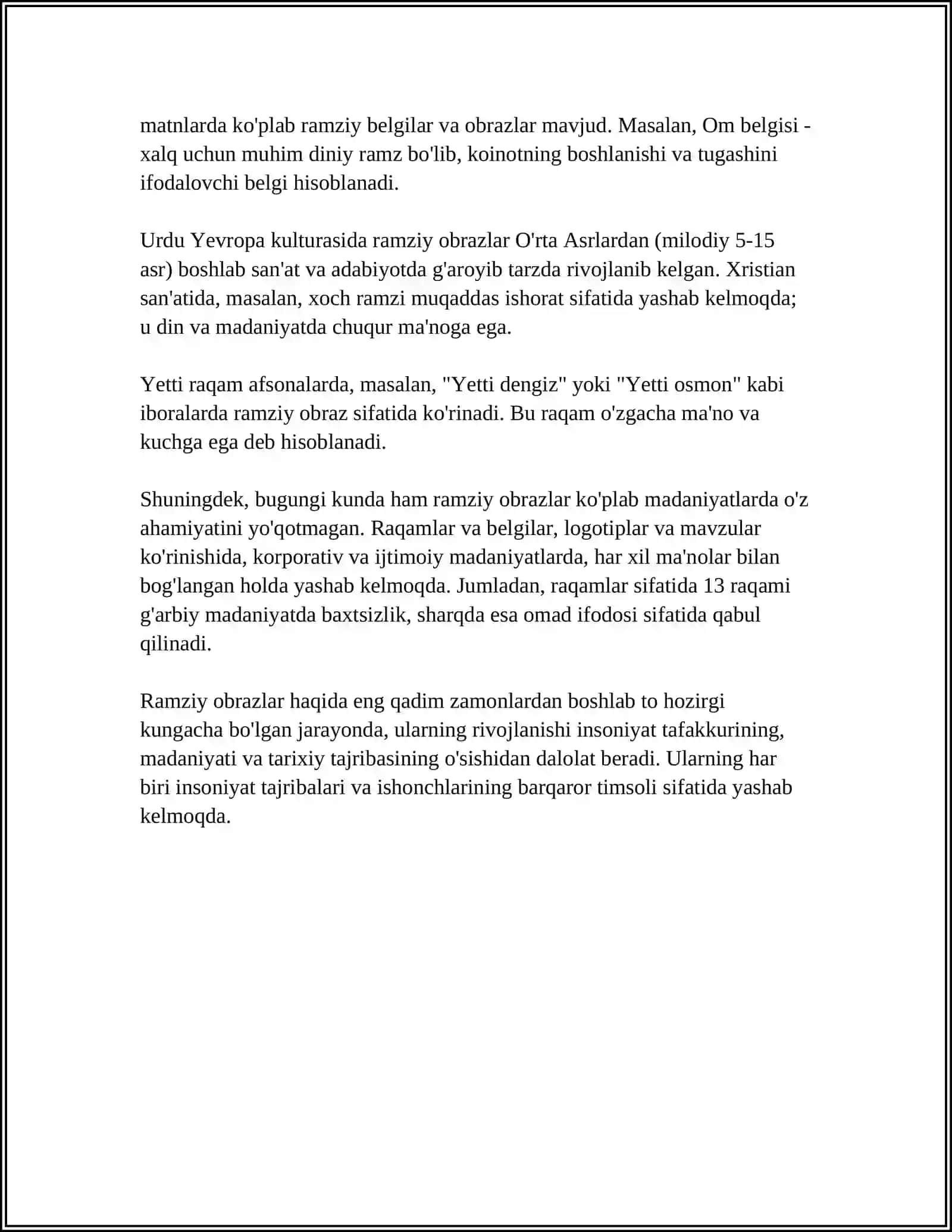 OMON MUXTOR HIKOYALARIDA RAMZIY OBRAZLAR 4