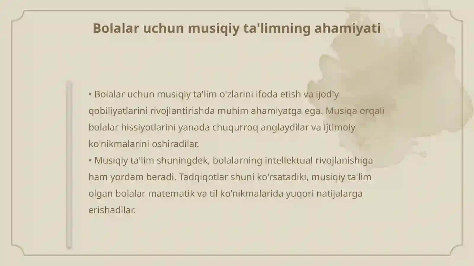 Bolalarni musiqiy cholg'ularda ijroga o'rgatish 4