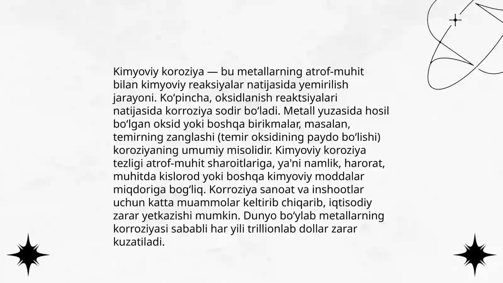 Metallar koroziyasi va uning olish usullari. Elektroliz jarayonlari 4