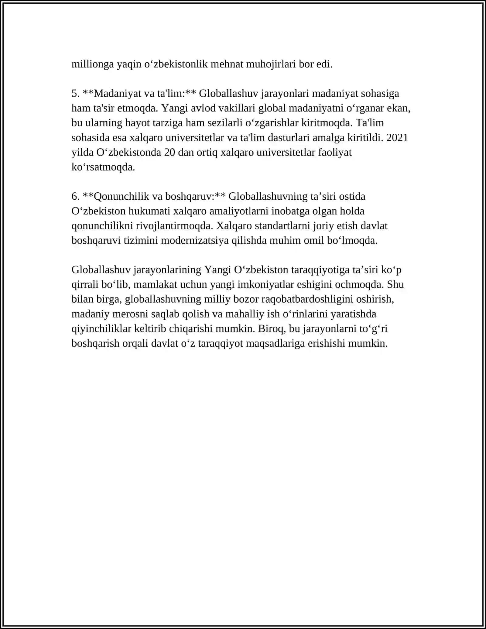 YANGI O’ZBEKISTONDA BARPO ETISHDA GLOBALLASHUV VA MA’NAVIYATGA E’TIBOR 4