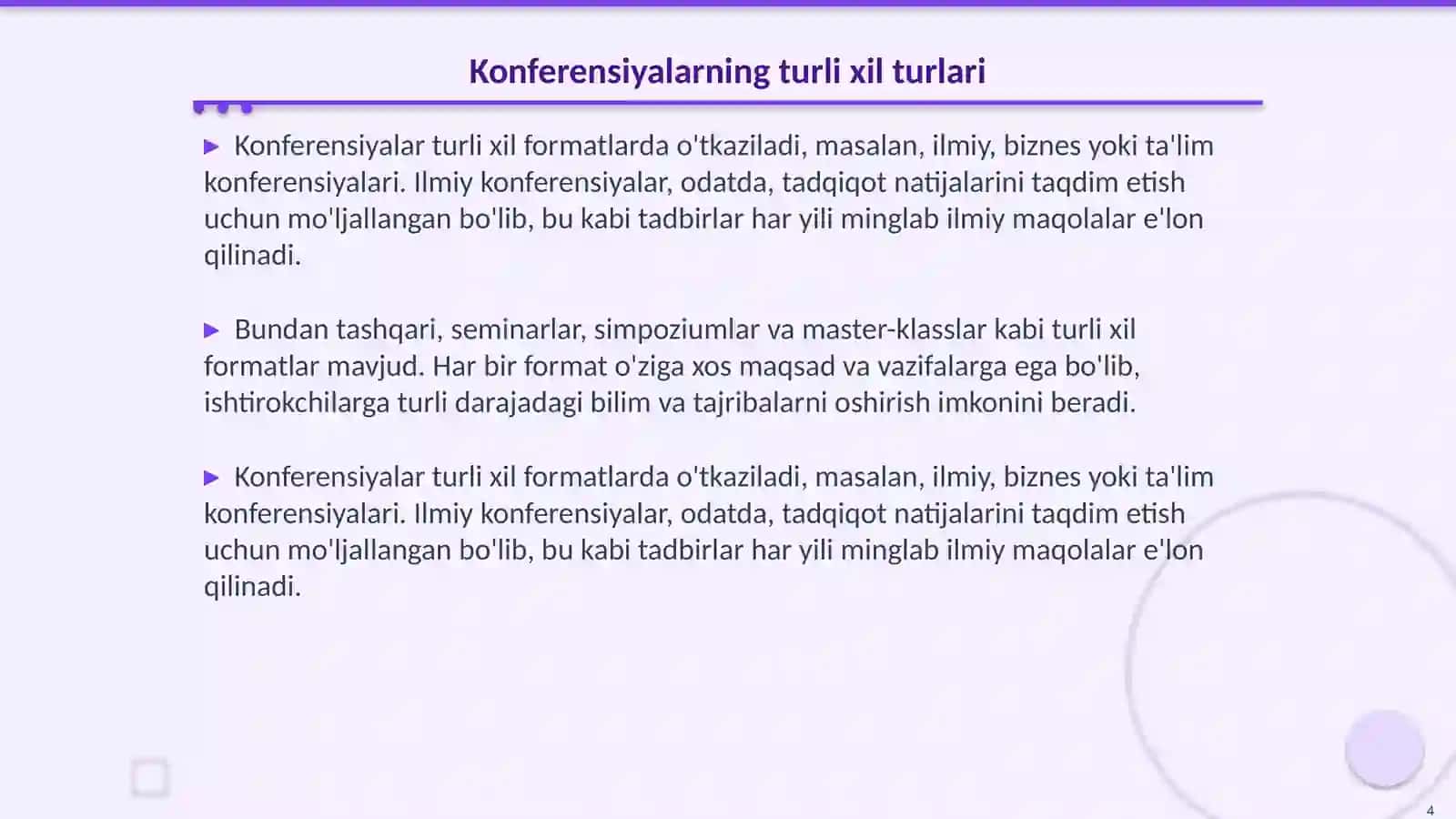 Konfrensiyaning maqsadi va vazifalari 4