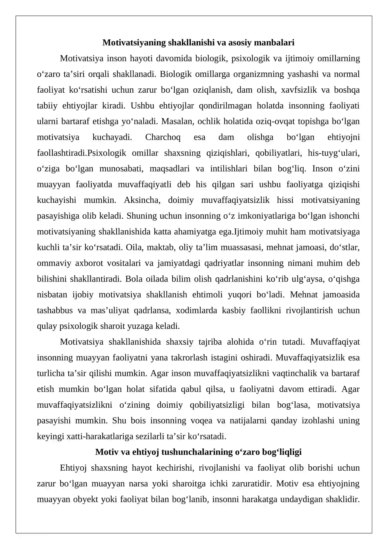 Motivatsiya haqida umumiy tushuncha 4