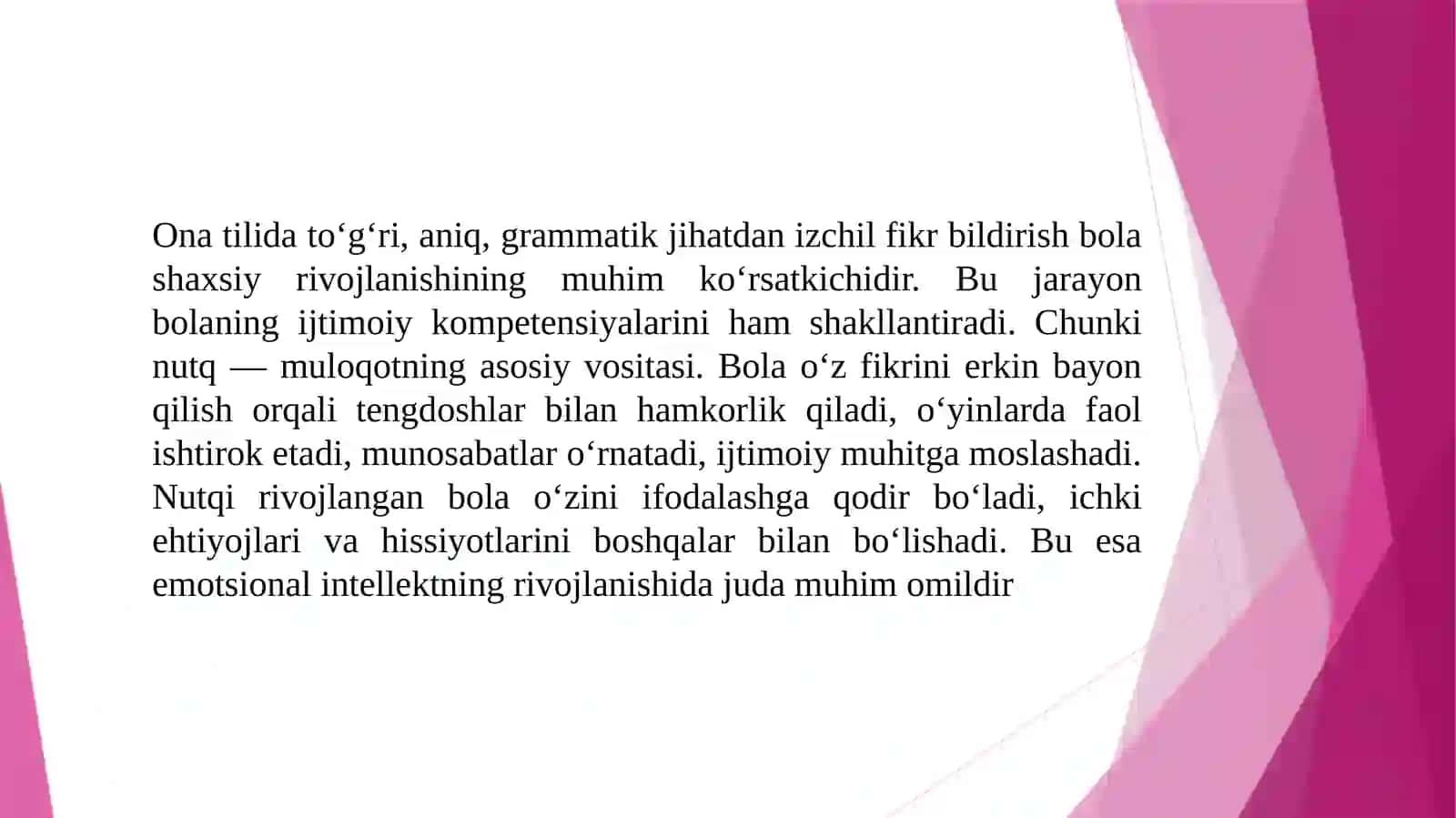 MAKTABGACHATAʼLIMYOSHIDAGI BOLALARNI HAR TOMONLAMA TARBIYALASHDA ONA TILINING AHAMIYATI 4