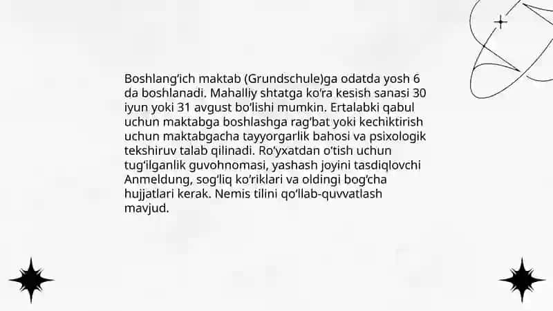 Germaniyada boshlang‘ich ta'lim 4
