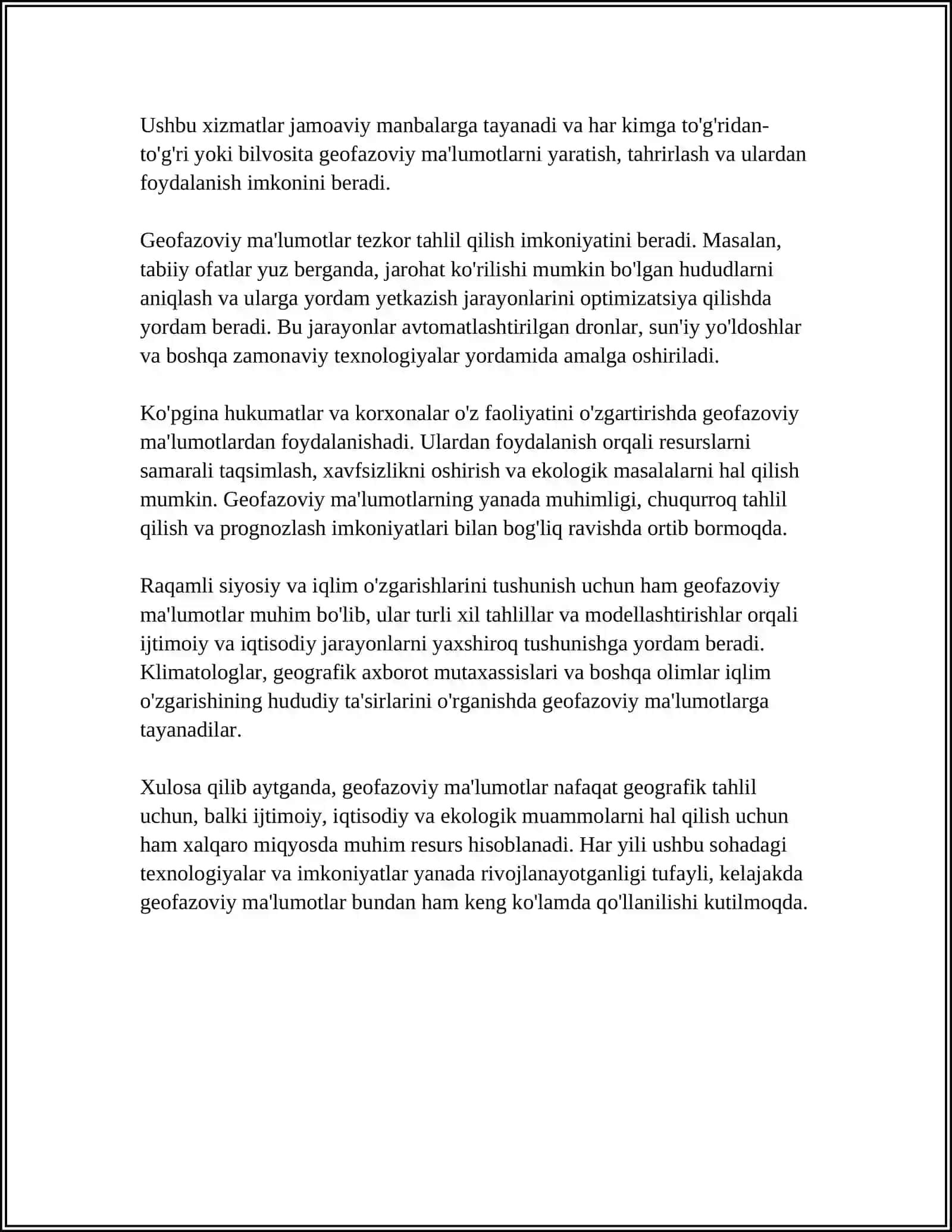 HUDUDLAR KADASTRINI YURITISHDA GEOFAZOVIY MALUMOTLARDA FOYDALANISH 4