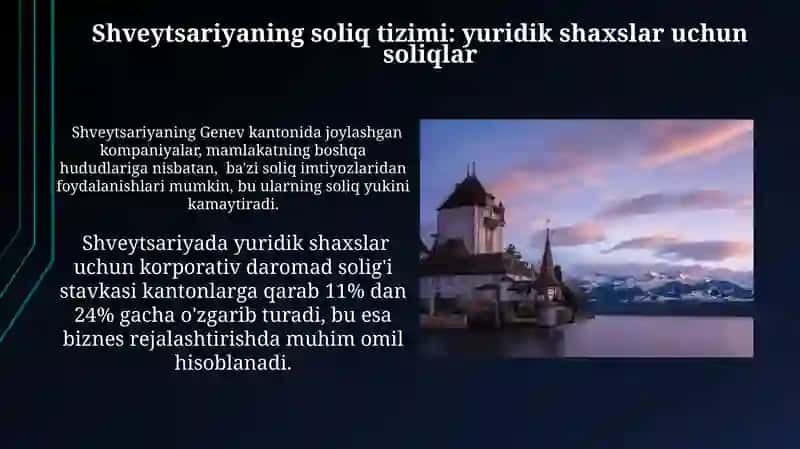 O'zbekiston va Shvetsariya soliq tizimlari 4