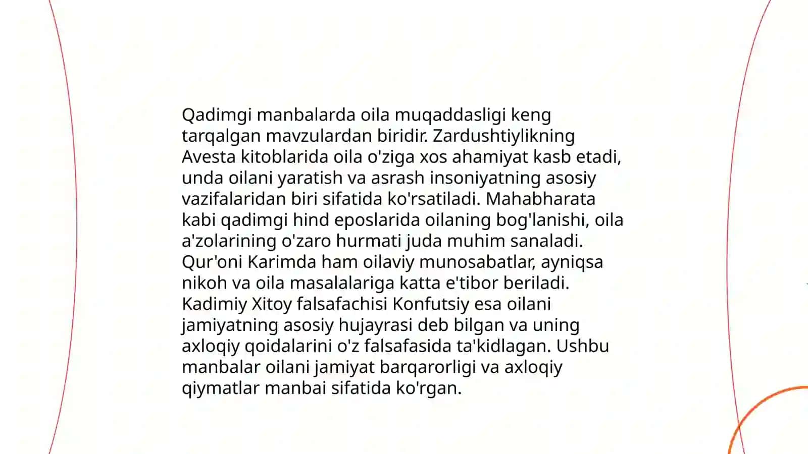 Eng qadimgi yozma yodgorliklarda oila va oilada bola tarbiyasi masalalarining yoritilishi 4