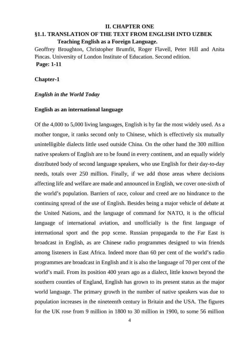 Teaching English language as a foreign language today 4