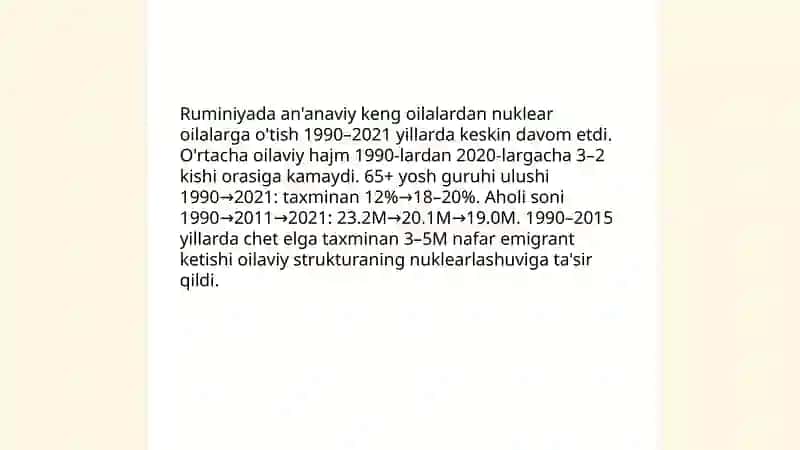 Keksalik jarayoni va oilaviy munosabatlar transformatsiyasi ( Ruminiya misolida) 4