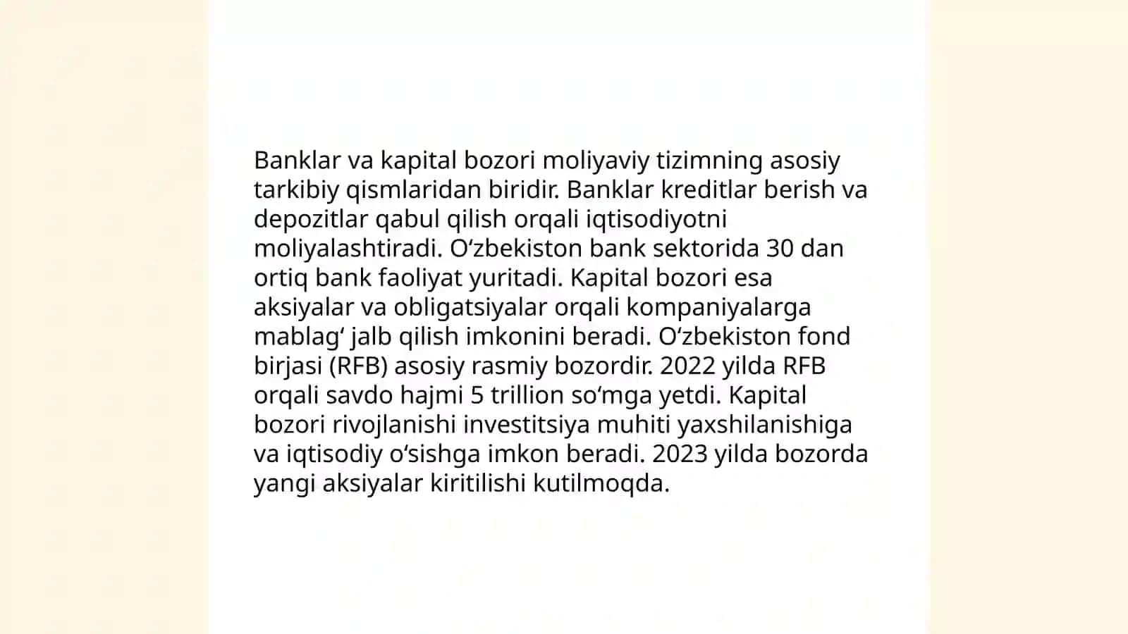 Banklar va ularning bozor iqtisodiyotidagi o’rni 4