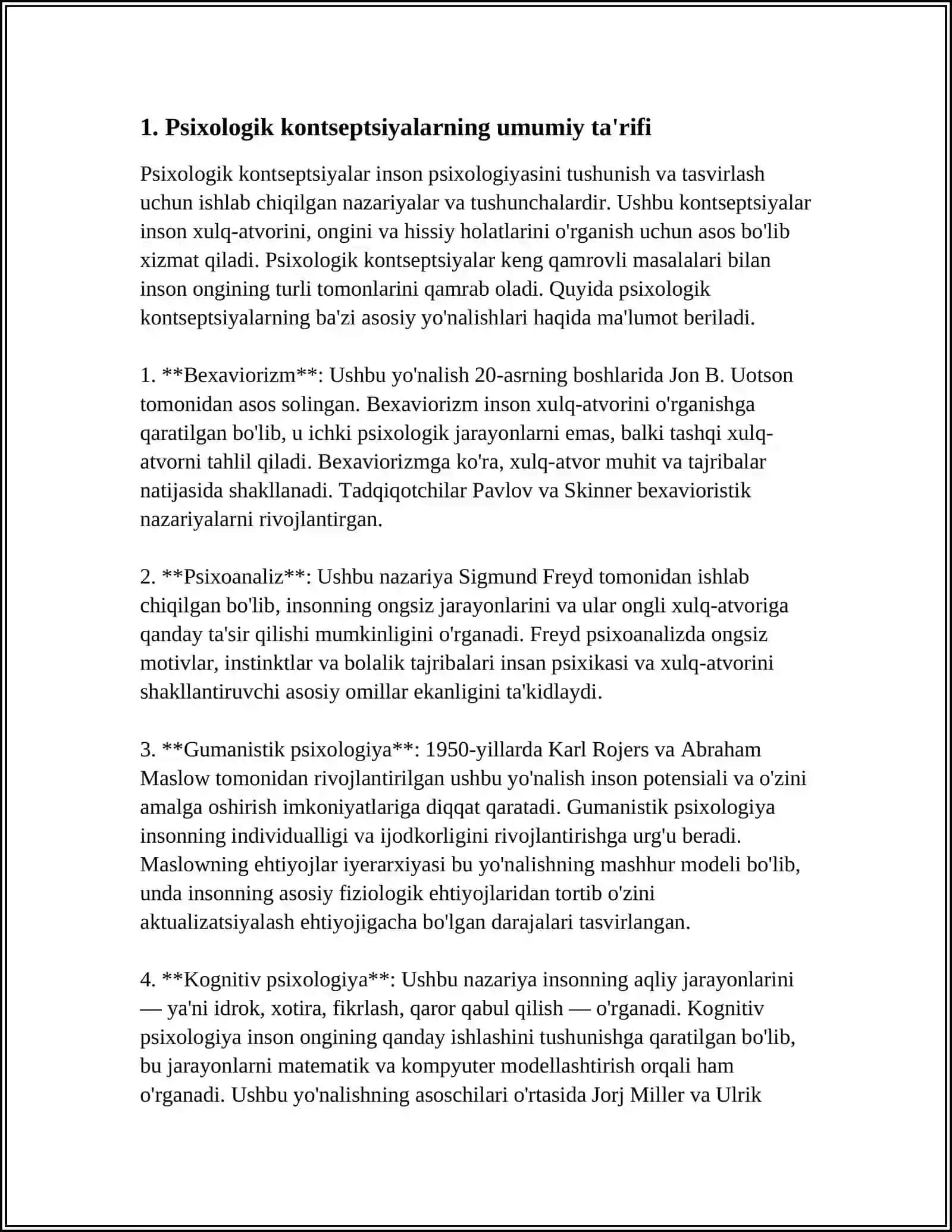 PSIXOLOGIYADAN MUSTAQIL ISH 4
