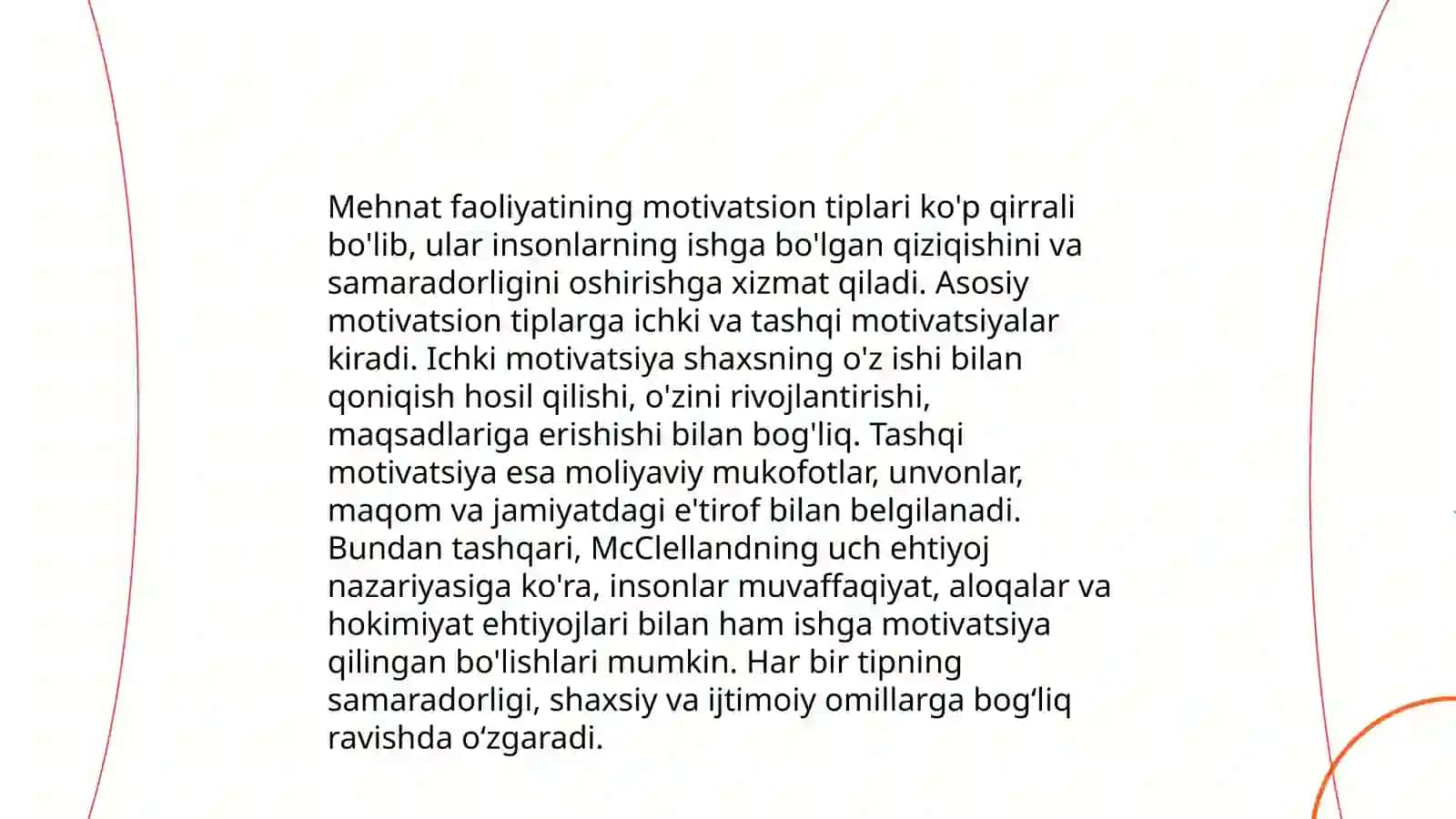 Kasbiy motiv va motivatsiya, mehnat faoliyati motivlari 4