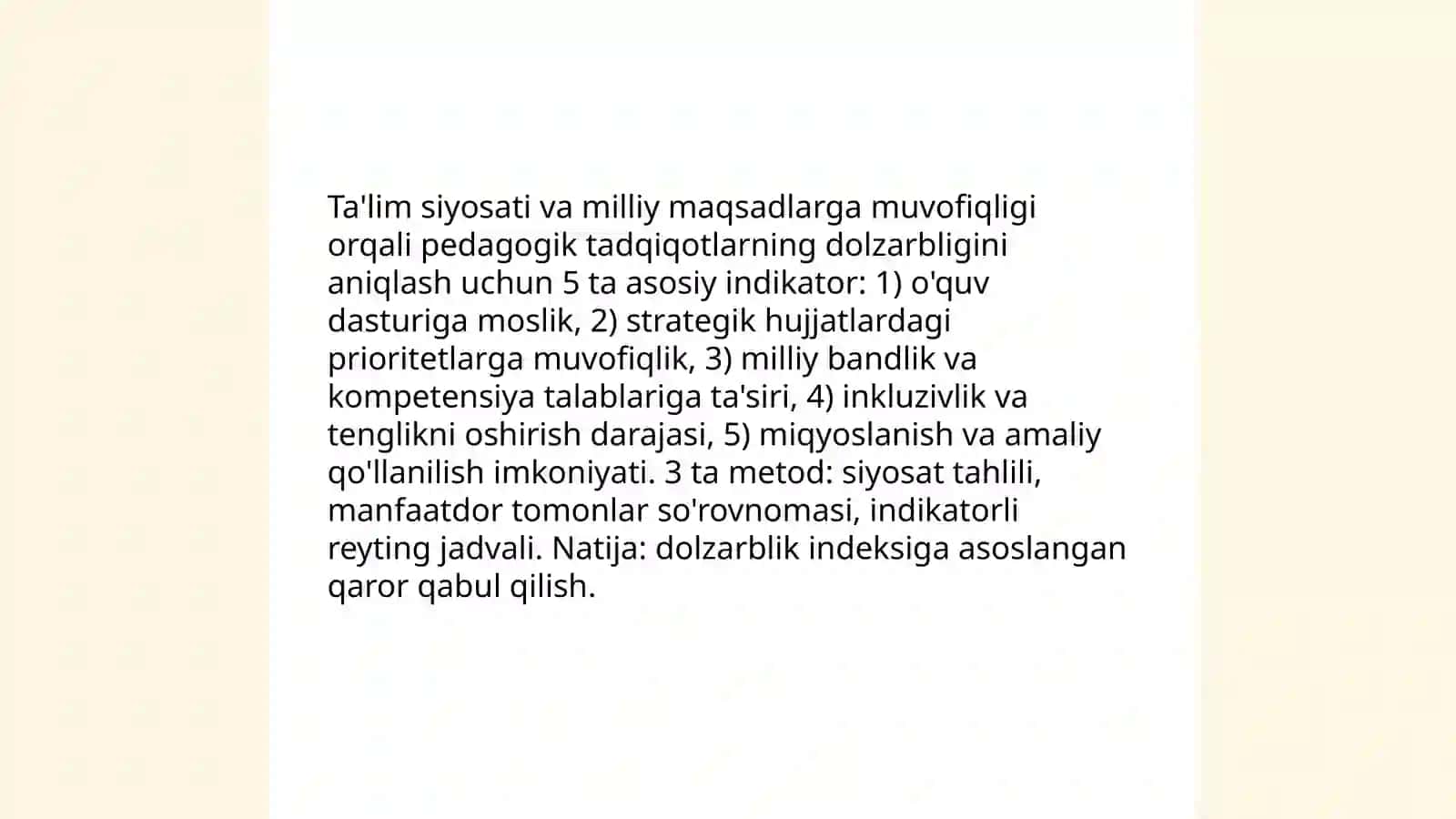 Pedagogik tadqiqotlarning dolzarbligini aniqlash 4