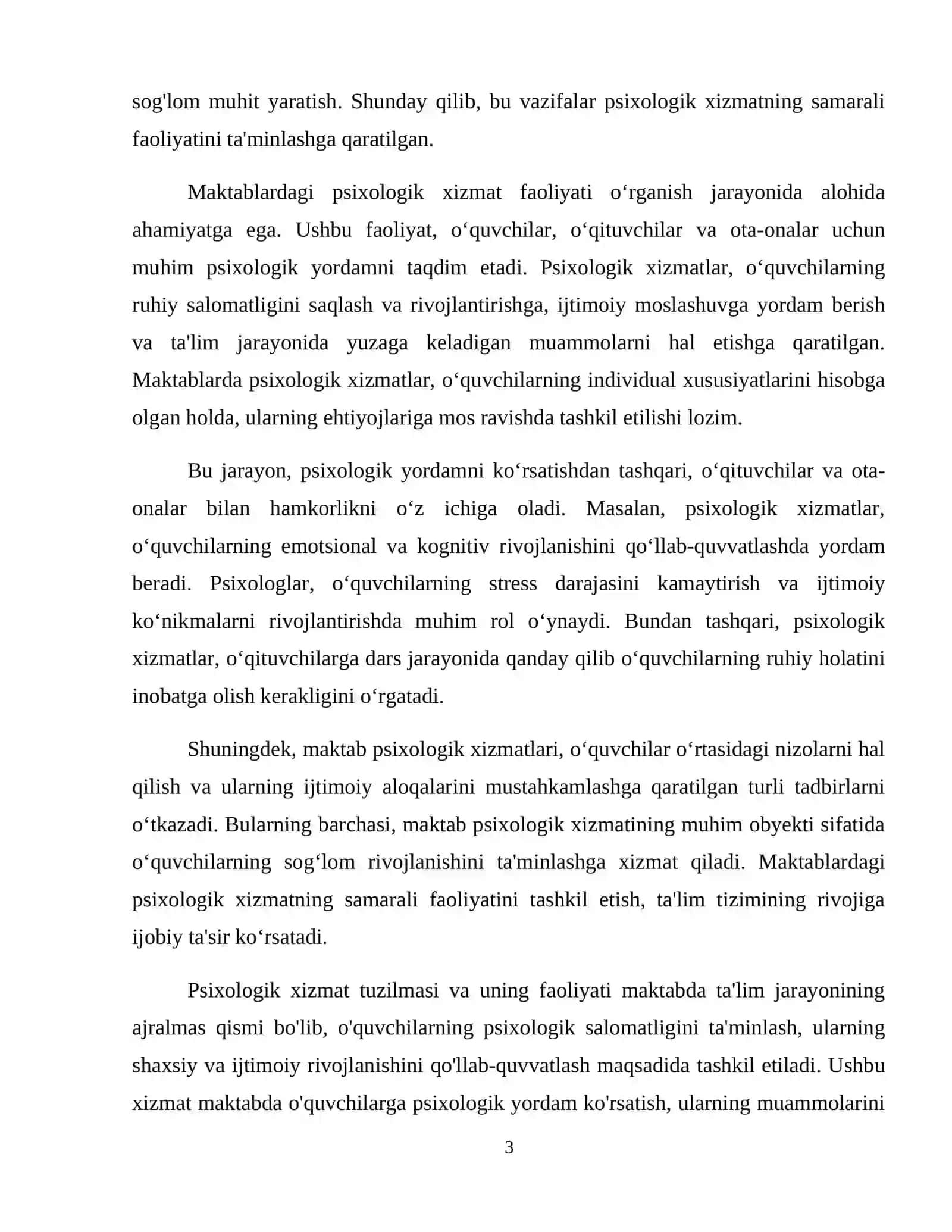 Maktabda psixologik xizmat tuzilmasi, tarkibi va faoliyatini tashkil etish 4