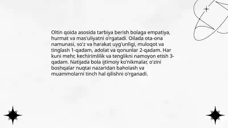 Oltin qoida asosida yashayman 4