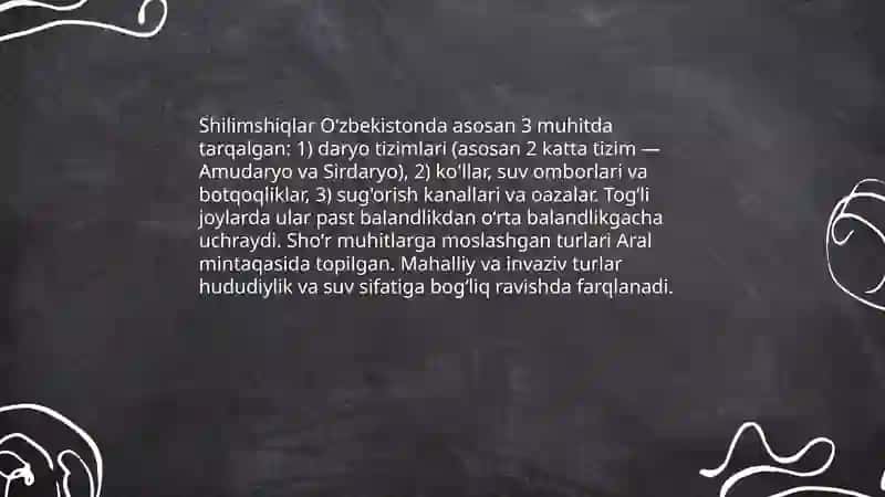 Shilimshiqlarning tarqalishi va ahamiyati 4