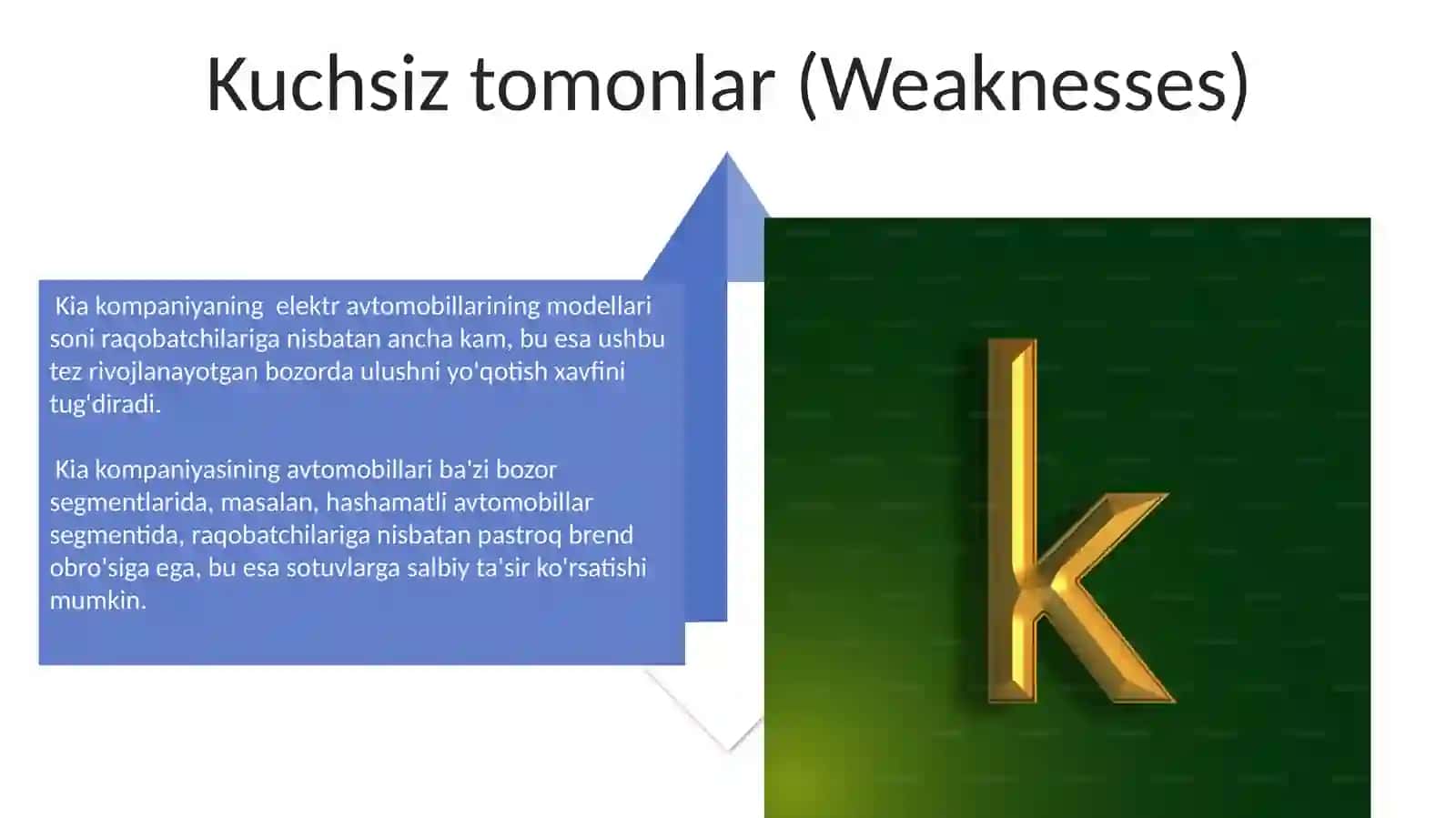 KIA kampaniyasini swot taxlili 4