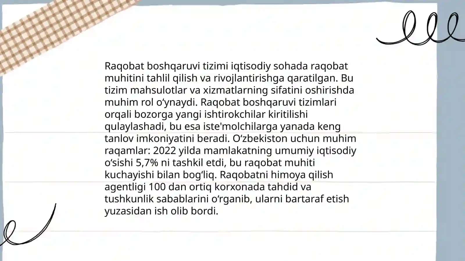O‘ZBEKISTONDA RAQOBATCHILIK MUHITINING SHAKLLANISHI VA MONOPOLIYAGA QARSHI QONUNCHILIKNING KUCHAYTIRILISHINING AHAMI 4