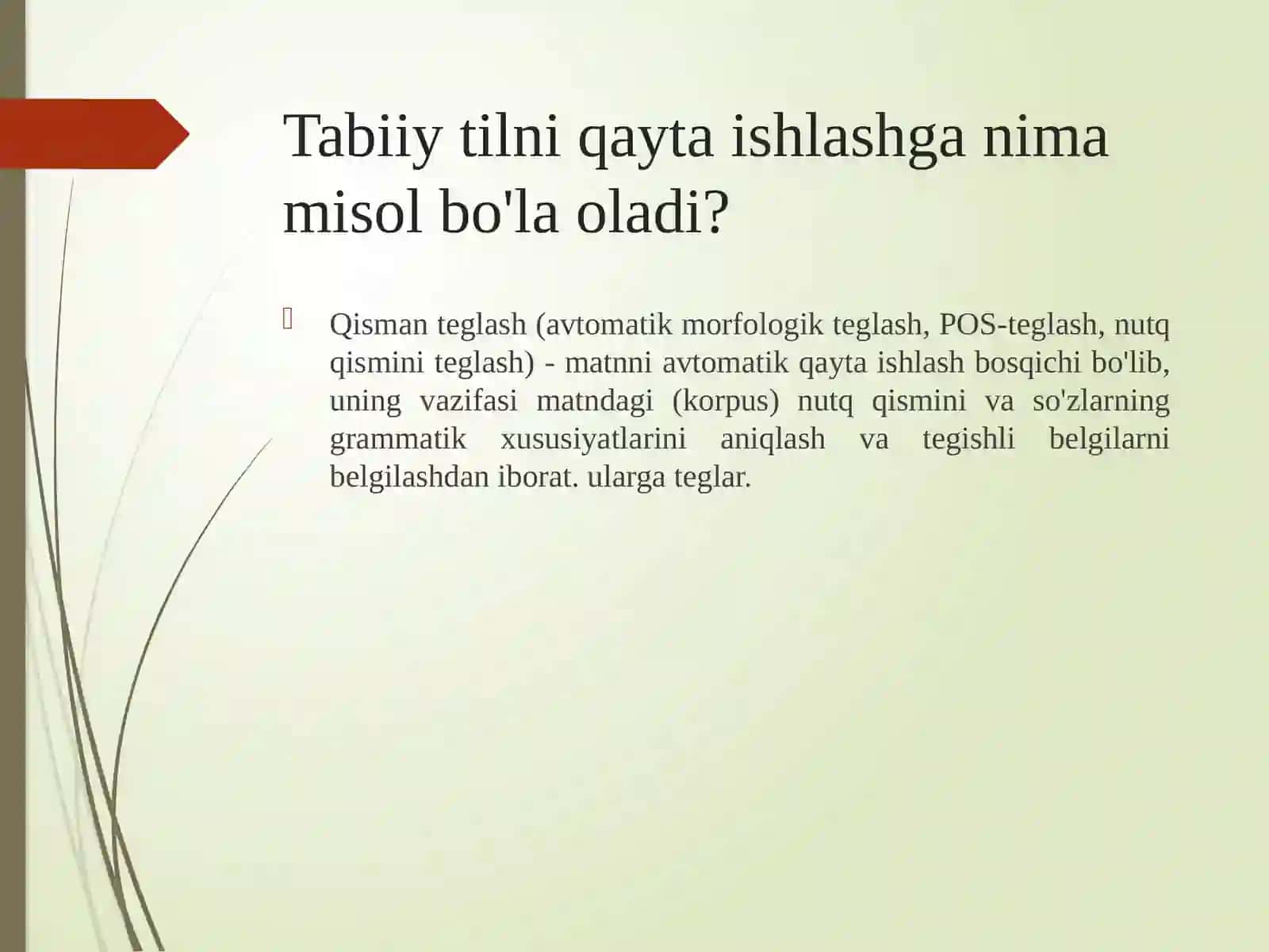 Tabiiy tilni qayta ishlash (NLP) 4