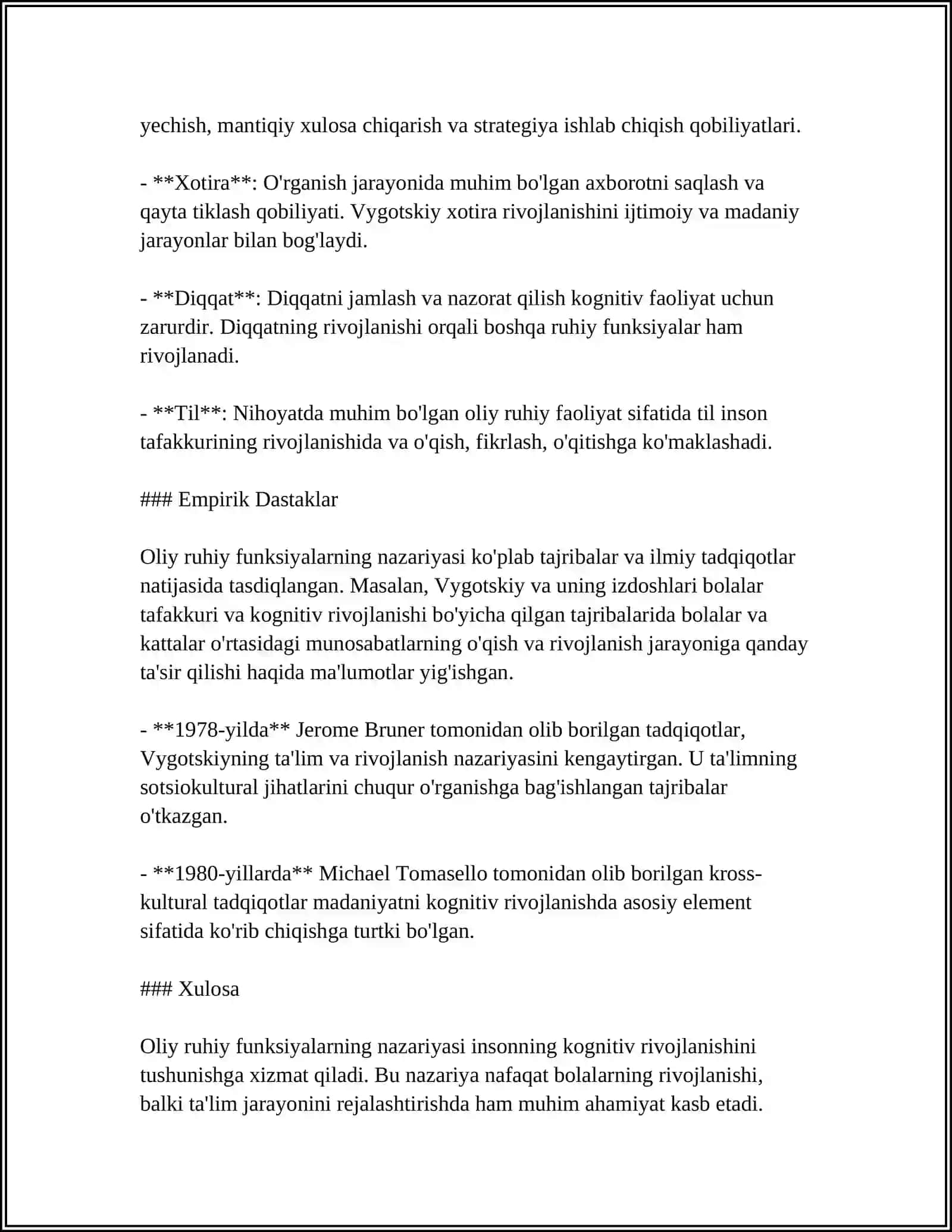OLIY RUHIY FUNKSIYALAR, INTELLEKTUAL RIVOJLANISHNING ASOSIY BOSQICHLARI 4