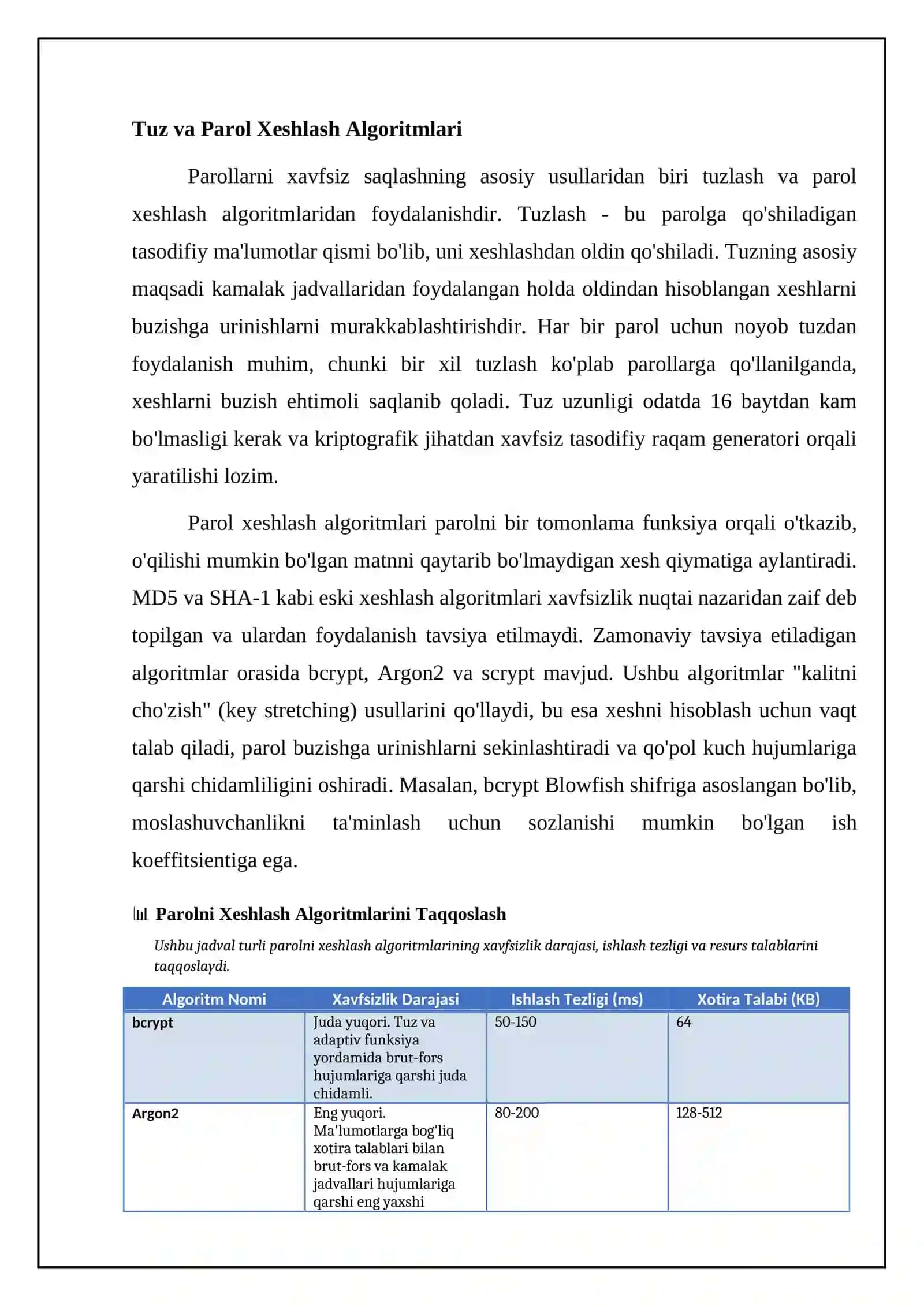 Xavfsiz parol saqlash algoritmlarini tahlil qilish 4