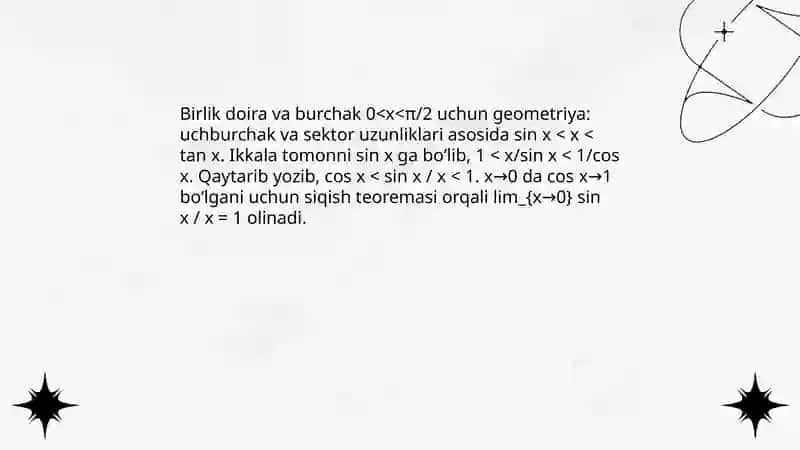 Birinchi va ikkinchi ajoyib limitlar 4