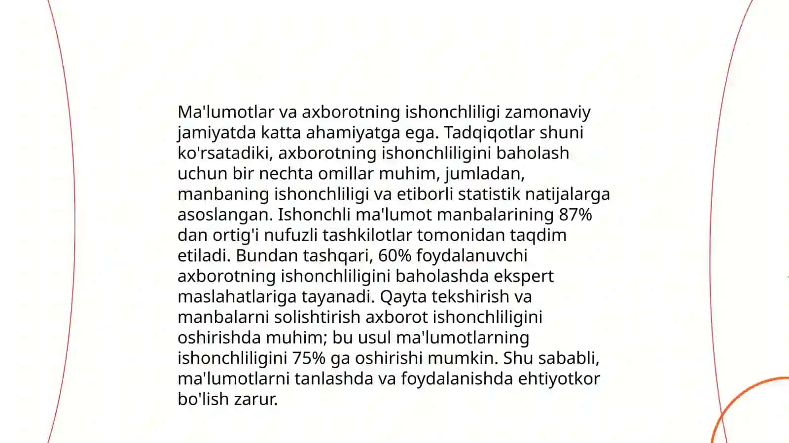 Axborot turlari va uning ishonchliligi 4