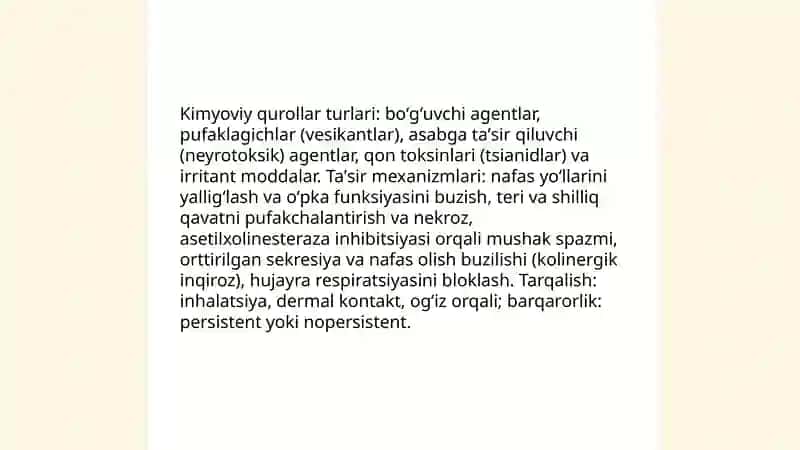 Ommaviy qirg'in qurollarining tasnifi 4
