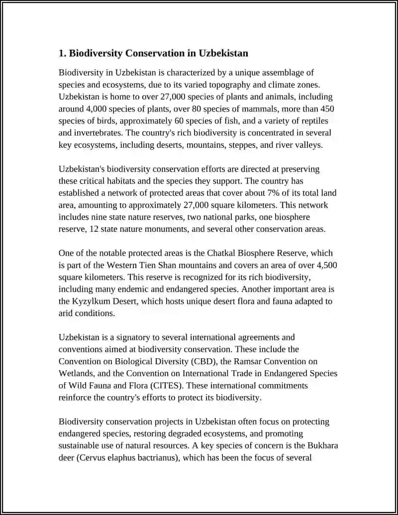 Biodiversity Conservation in Uzbekistan 4