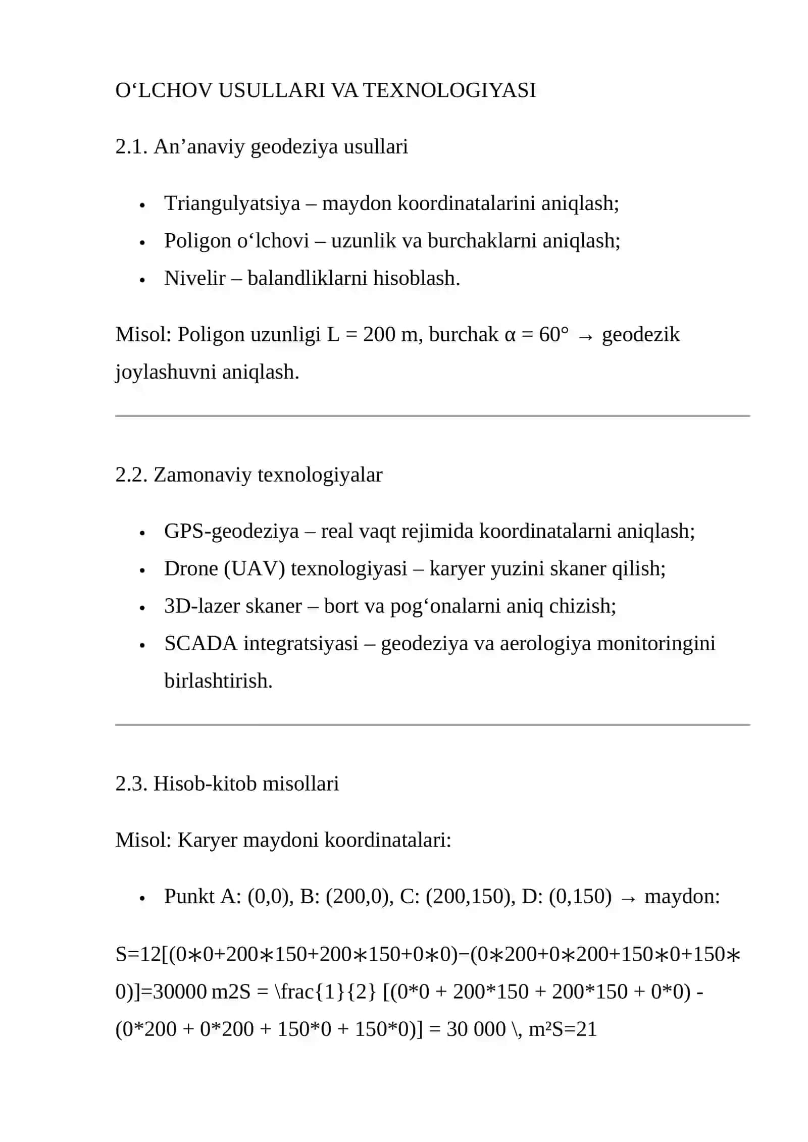 GEODEZIYA XIZMATINING VAZIFALARI 4