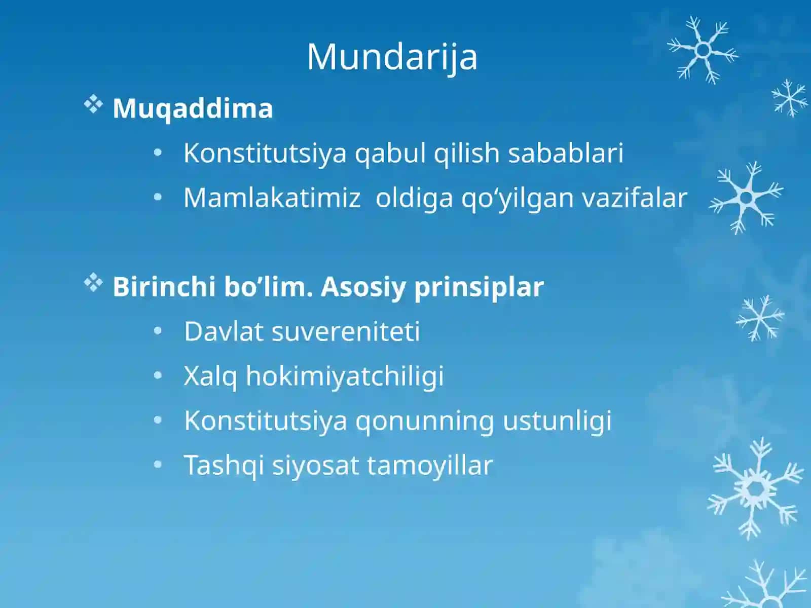 Konstitutsiyada fuqarolarning burchlari bilan bog‘liq me'yorlar 4