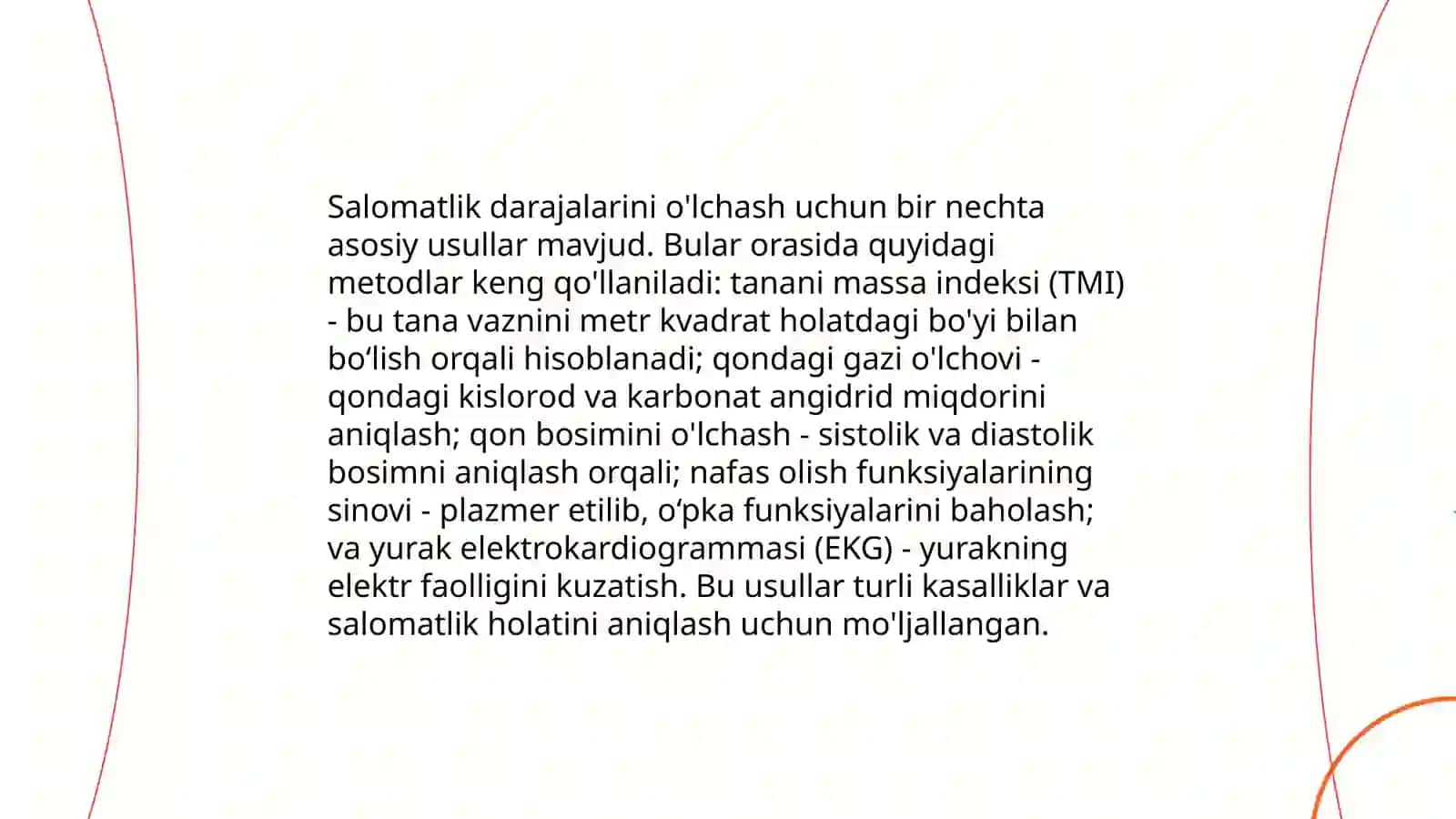 Salomatlik miqdorini aniqlash 4