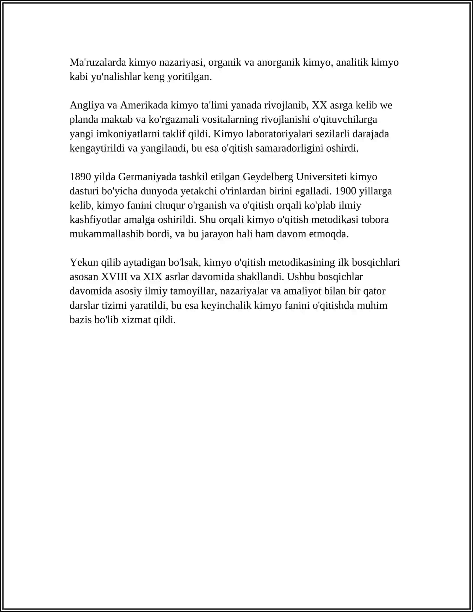 KIMYO O'QITISH METODIKASINING NAZARIY ASOSLARI FANINING RIVOJLANISH TARIXI 4