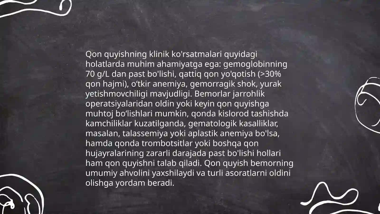 Qon quyish bosqichlari talablar va qon oʻrnini bosuvchi suyuqliklar va klinikadagi axamiyati 4