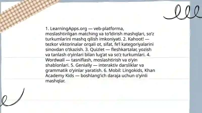 Internetdan boshlang'ich sinflarda so'z turkumlarini o'rganishga oid ma'lumotlar 4