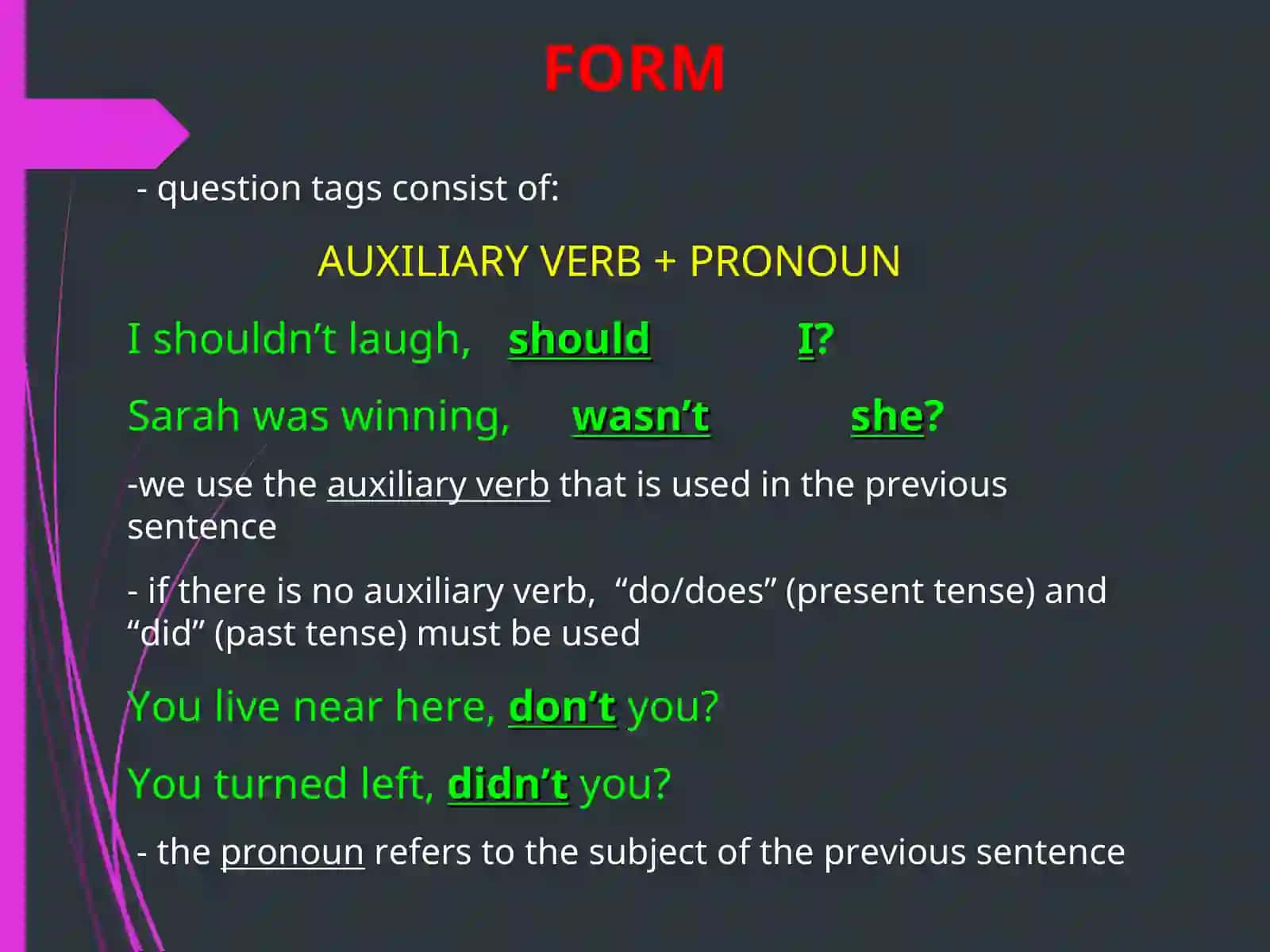 Question tags 4