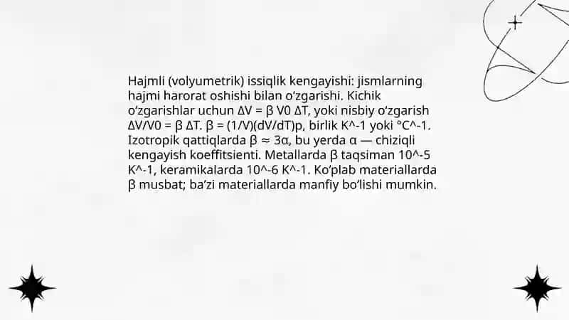 Materiallarning issiqlik kengayishi 4