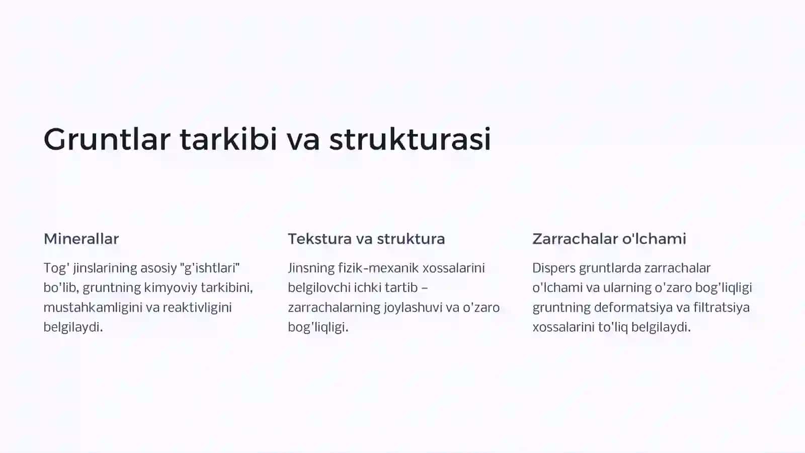 Gruntlarning injener-geologik xususiyatlari va tasnifi 4
