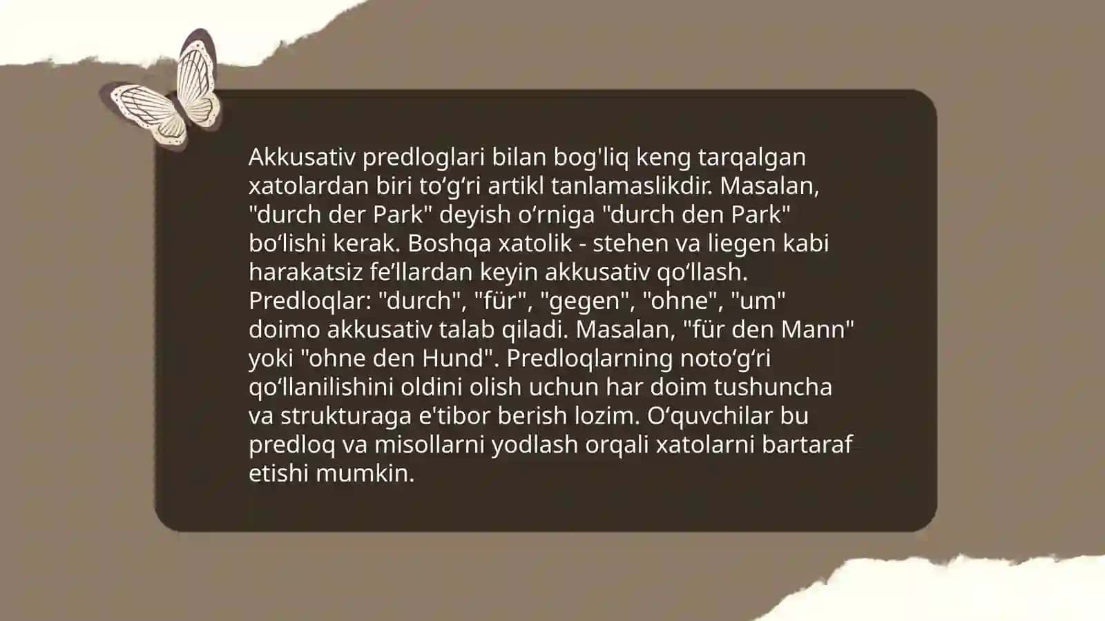 Prepositionen Akkusativ 4