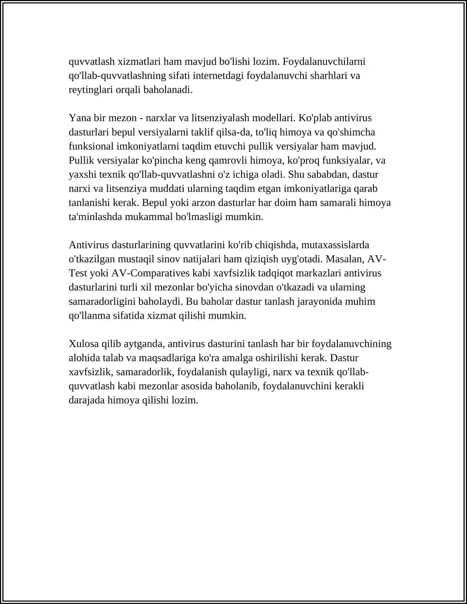 ANTIVIRUS DASTURLARIDAN FOYDALANISH 4
