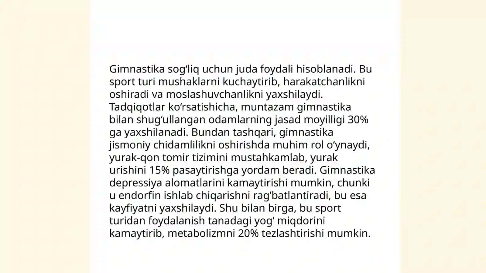 Gimnastikaning sogʻlomlashtiruvchi turlari 4