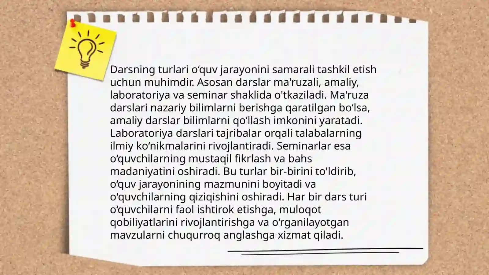 Tarix o‘qitishning tashkiliy shaklari Dars uning turlari va tuzulishi 4