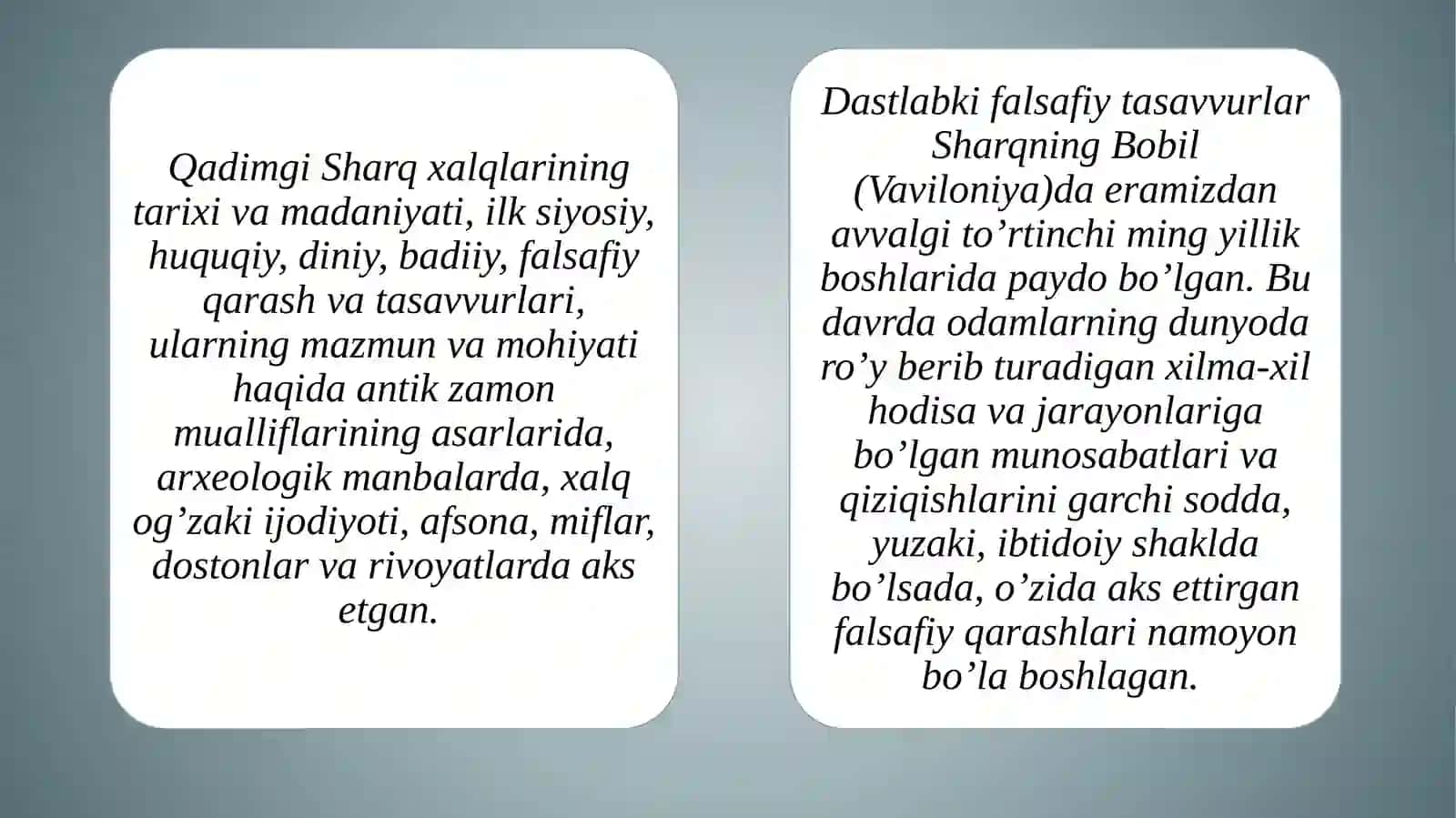 Falsafiy taraqqiyotibosqichlari-sharq falsafasi 4