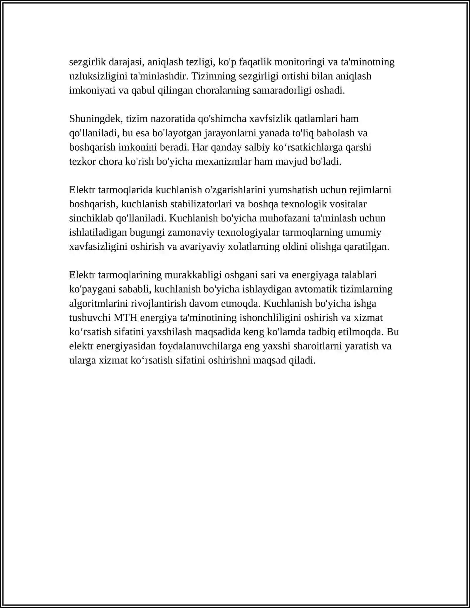 KUCHLANISH BO'YICHA ISHGA TUSHUVCHI MTH 4