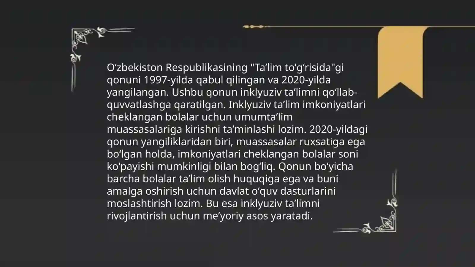 Oʻzbekistonda inklyuziv taʼlimning meyoriy-huquqiy bazasini tahlil qilish 4