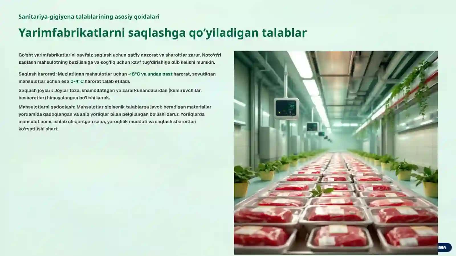 Go‘shtdan tayyorlanadigan yarimfabrikatlar va ularni saqlashda sanitariya-gigiyena talablari 4