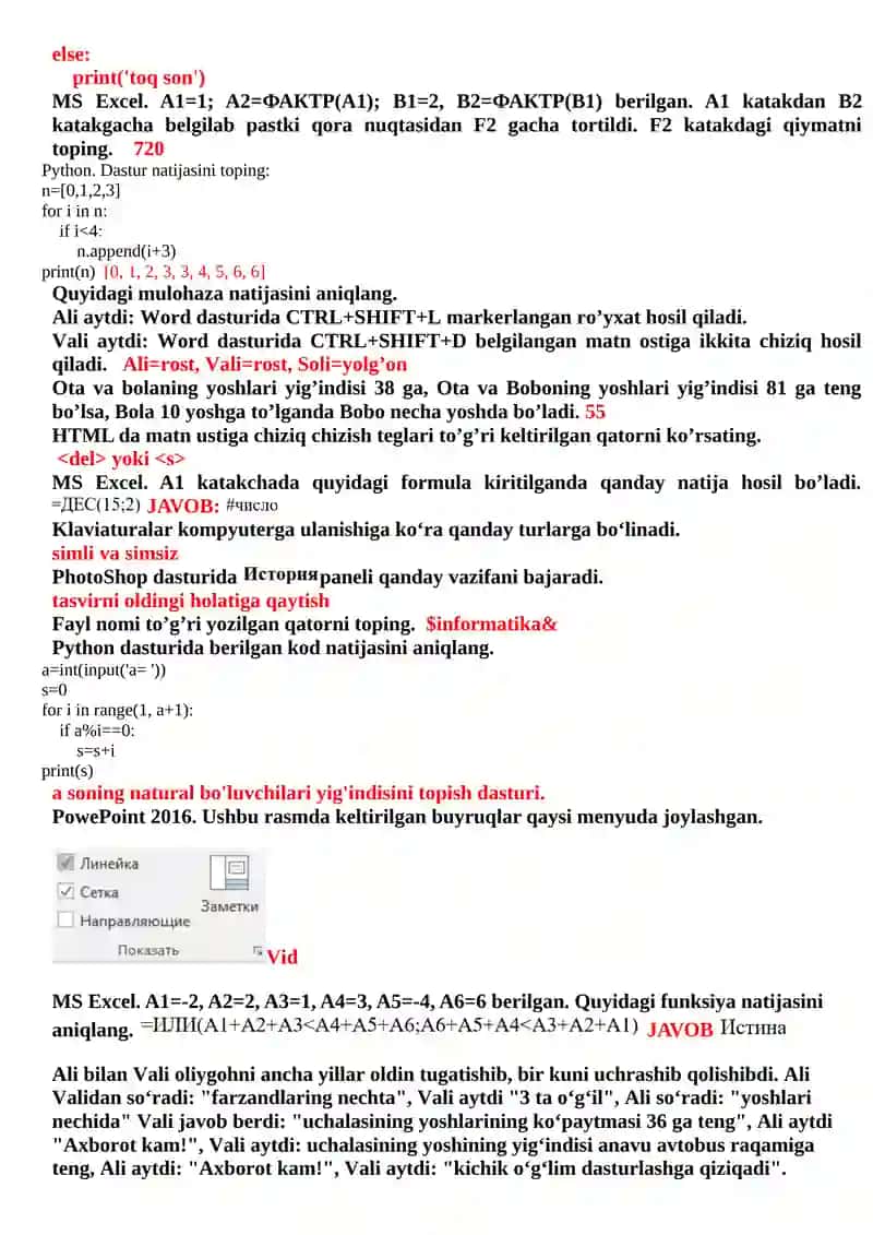 ATTESTATSIYA SAVOL-JAVOBLARI TOSHKENT SHAHRI 20.10.2022 4