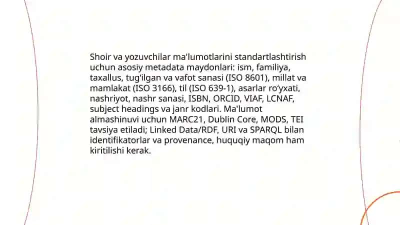 SHOIRLAR VA YOZUVCHILAR HAQIDA ELEKTRON BIBLIOGRAFIK RESURSLAR YARATISH 4